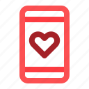 love, mobile, phone, romance, valentine