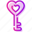 heart, key, valentine day 