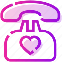 call, heart, phone, valentine day