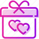 gift box, heart, valentine day