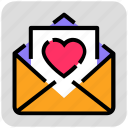 heart, mail, valentine day