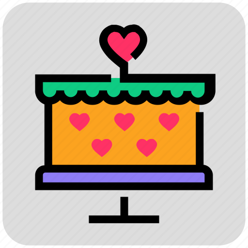 Cake, heart, valentine day icon - Download on Iconfinder