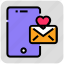 heart, mail, phone, valentine day 