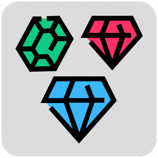 Diamond, emerald, valentine day icon - Download on Iconfinder