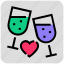 couple, drinks, valentine day, wine 