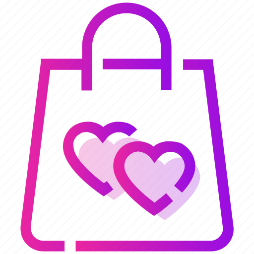Heart, purchases, shopping bag, valentine day icon - Download on Iconfinder