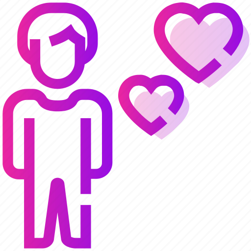 Heart, love, male, valentine day icon - Download on Iconfinder