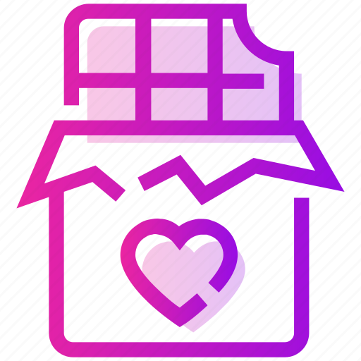 Bar, chocolate, heart, valentine day icon - Download on Iconfinder