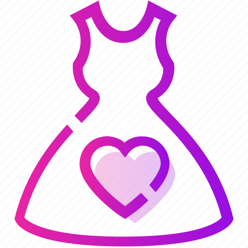 Dress, female, heart, valentine day icon - Download on Iconfinder