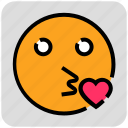 emoji, emoticon, kiss, valentine day 