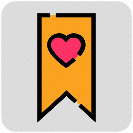Bookmark, favorite, heart, valentine day icon - Download on Iconfinder
