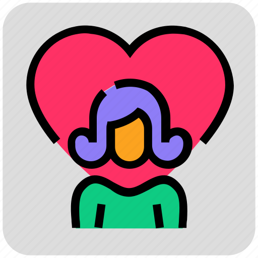 Female, heart, love, valentine day icon - Download on Iconfinder