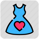 dress, female, heart, valentine day 