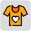 heart, male, t-shirt, valentine day 