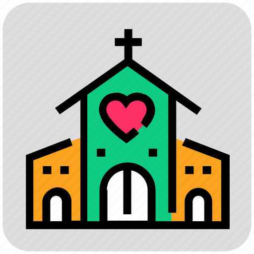 Catholic, church, heart, valentine day, wedding icon - Download on Iconfinder