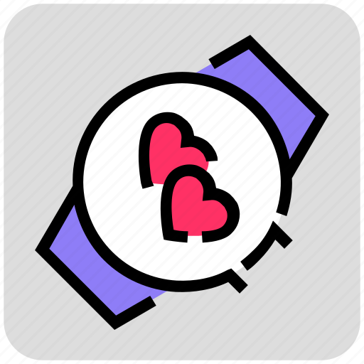 Date, handwatch, heart, valentine day icon - Download on Iconfinder