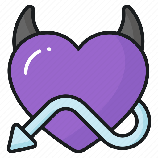Evil, devil, heart, horns, romantic, love, romance icon - Download on Iconfinder