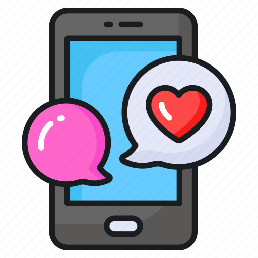 Romantic, conversation, chatting, chat, talk, heart, bubble icon - Download on Iconfinder