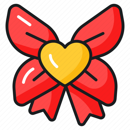 Ribbon, bow, heart, knot, necktie, decoration, love icon - Download on Iconfinder