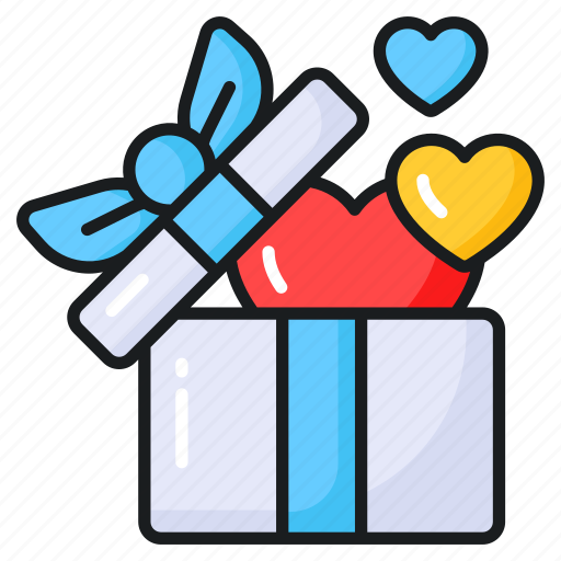 Surprise, gift, hearts, valentine, day, hamper, present icon - Download on Iconfinder