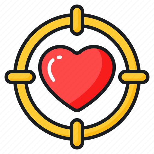 Love, target, romantic, focus, heart, goal, aim icon - Download on Iconfinder