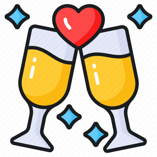 Cheers, toast, love, drink, wine, champagne, glass icon - Download on Iconfinder