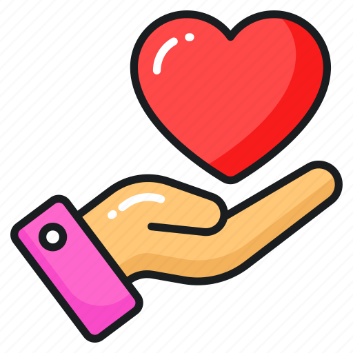 Hand, heart, love, presenting, greeting, valentine, day icon - Download on Iconfinder