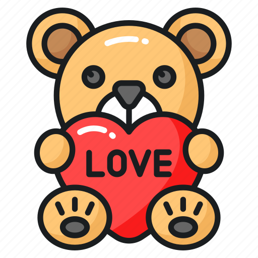 Teddy, bear, toy, valentine, love, heart, stuffed icon - Download on Iconfinder