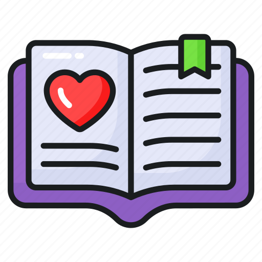Diary, book, love, romantic, story, notepad, novel icon - Download on Iconfinder