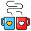 coffee, tea, love, cup, mug, romantic, romance 