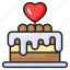 cake, heart, love, wedding, valentine, bakery, dessert 