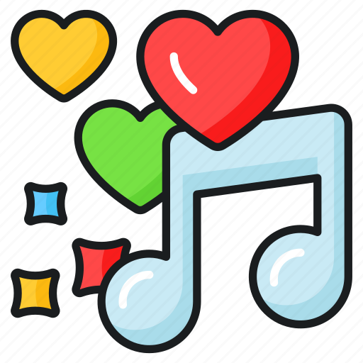 Music, note, heart, romantic, valentine, day, love icon - Download on Iconfinder