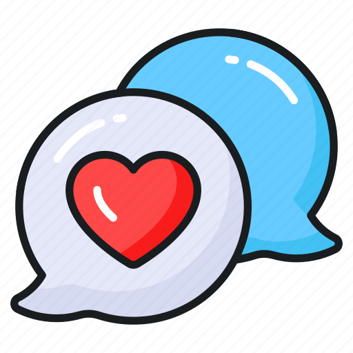 Romantic, chat, bubble, love, heart, conversation, communication icon - Download on Iconfinder
