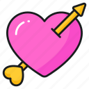 arrow, heart, romance, cupid, affection, valentine, day