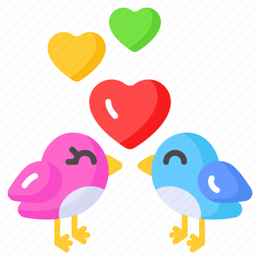 Birds, love, couple, romantic, cuddle, romance, hearts icon - Download on Iconfinder