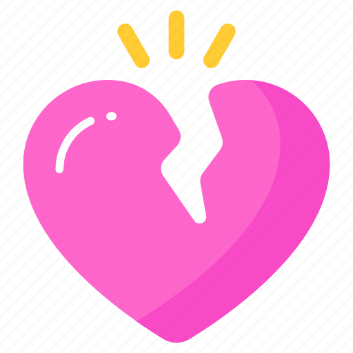 Heart, broken, injured, heartbreak, valentine, day, love icon - Download on Iconfinder