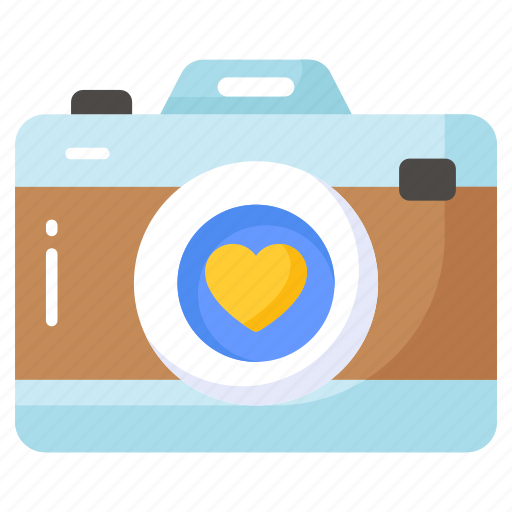 Camera, valentine, photography, romantic, device, gadget, love icon - Download on Iconfinder