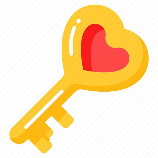 Love, key, heart, valentine, passion, affection, access icon - Download on Iconfinder
