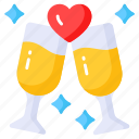 cheers, toast, love, drink, wine, champagne, glass