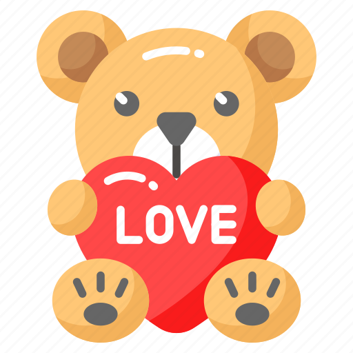 Teddy, bear, toy, valentine, love, heart, stuffed icon - Download on Iconfinder