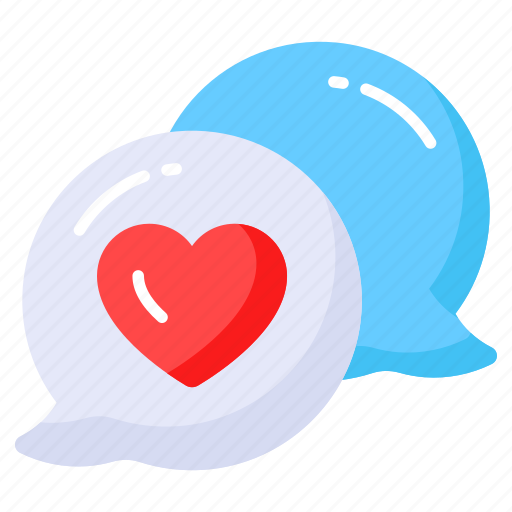 Romantic, chat, bubble, love, heart, conversation, communication icon - Download on Iconfinder