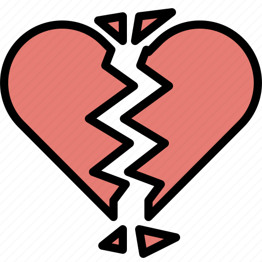 Valentineday, filledoutline, brokenheart, love, romance, valentine, heartbreak icon - Download on Iconfinder