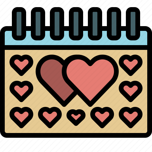 Valentineday, filledoutline, calendar, love, date, valentine, wedding icon - Download on Iconfinder
