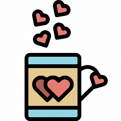 Valentineday, filledoutline, coffee, love, cup, heart, drink icon - Download on Iconfinder