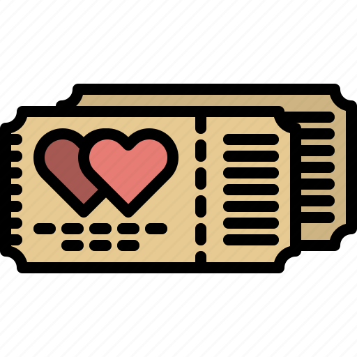 Valentineday, filledoutline, ticket, love, heart, valentine, coupon icon - Download on Iconfinder
