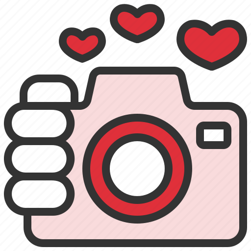Camera, photo, image, celebration, love, heart, valentine day icon - Download on Iconfinder