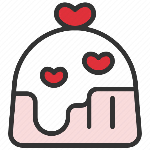 Cake, cupcake, bakery, party, celebration, heart, valentine day icon - Download on Iconfinder