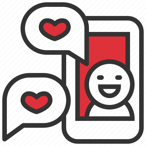 Chat, phone, message, talk, love, heart, valentine day icon - Download on Iconfinder