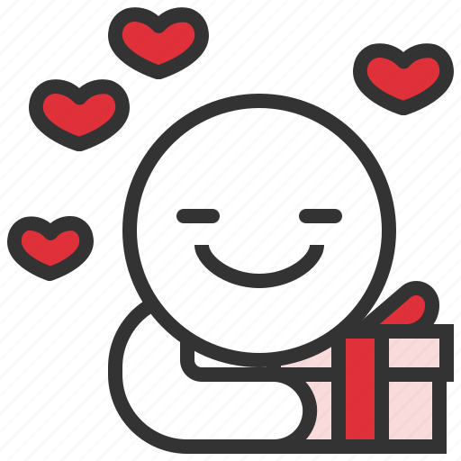 Receive, gift, present, impressed, love, heart, valentine day icon - Download on Iconfinder