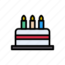 cake, candles, celebration, party, sweet